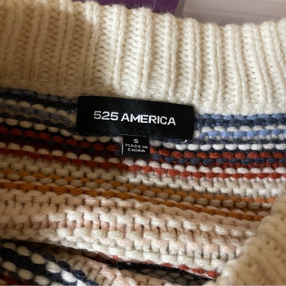 Women’s / Teen’s 525 America Striped Crewneck Sweater Size A - Picture 5 of 6
